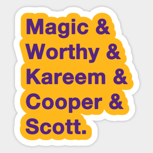 80's Lakers Purple Sticker